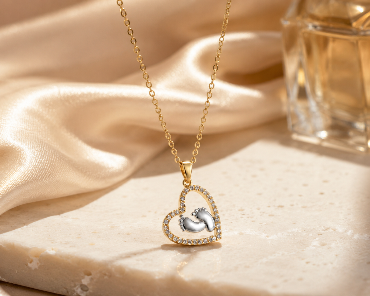 Collar Vínculo — Corazón de Acero Inoxidable